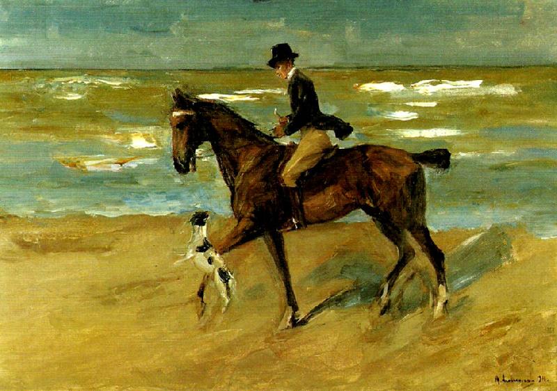 Max Liebermann ryttare vid havsstranden oil painting picture